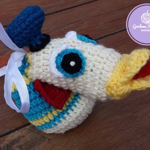 Handmade Cartoon Duck Crochet Willy Warmer Novelty Gag Gift Winter Wearable Art Slow Fashion Eco Friendly Unique Gallery Ready Handcrafted