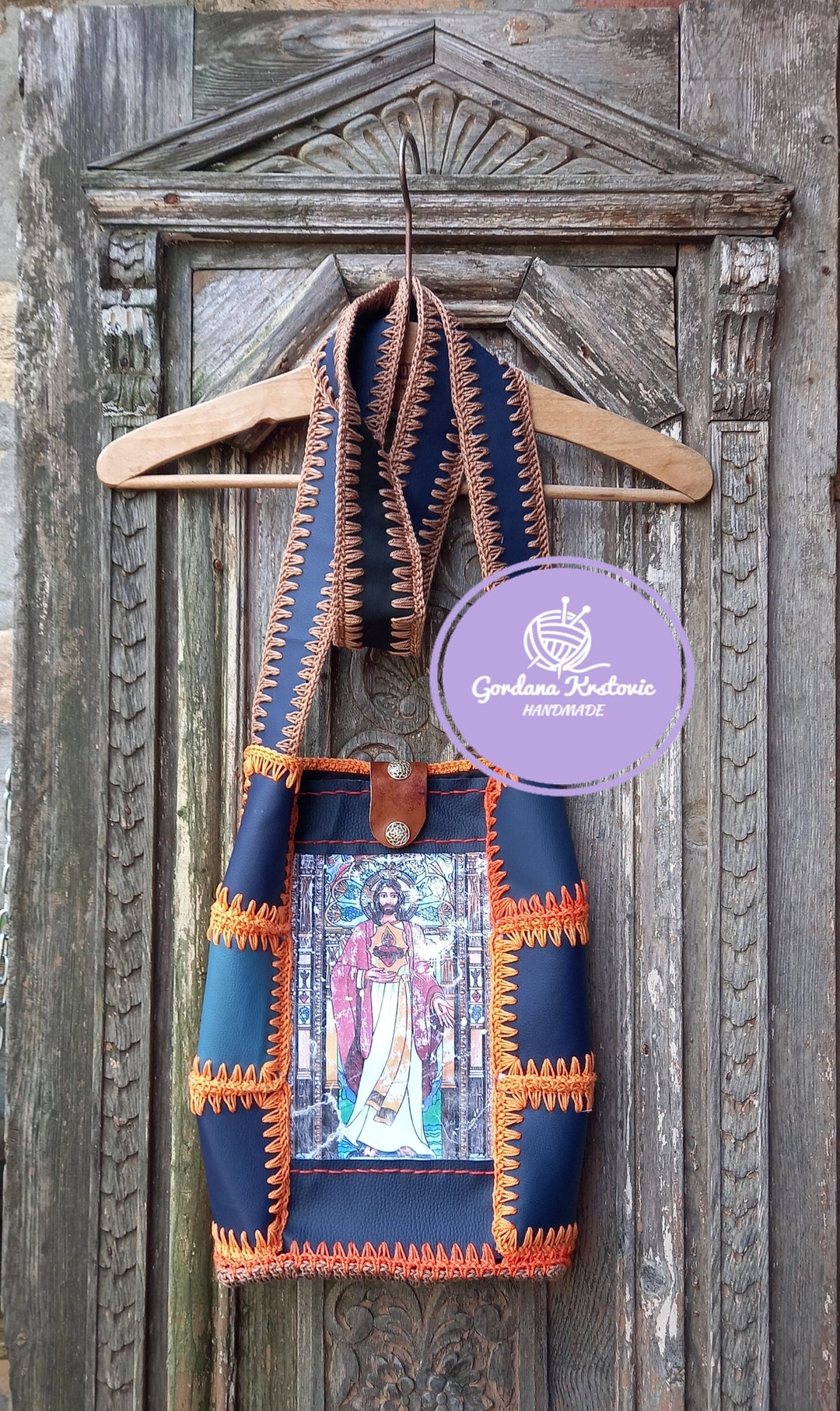 Jesus Christ Bag Eco Leather Cross Body Bible Bag God Pray Etsy