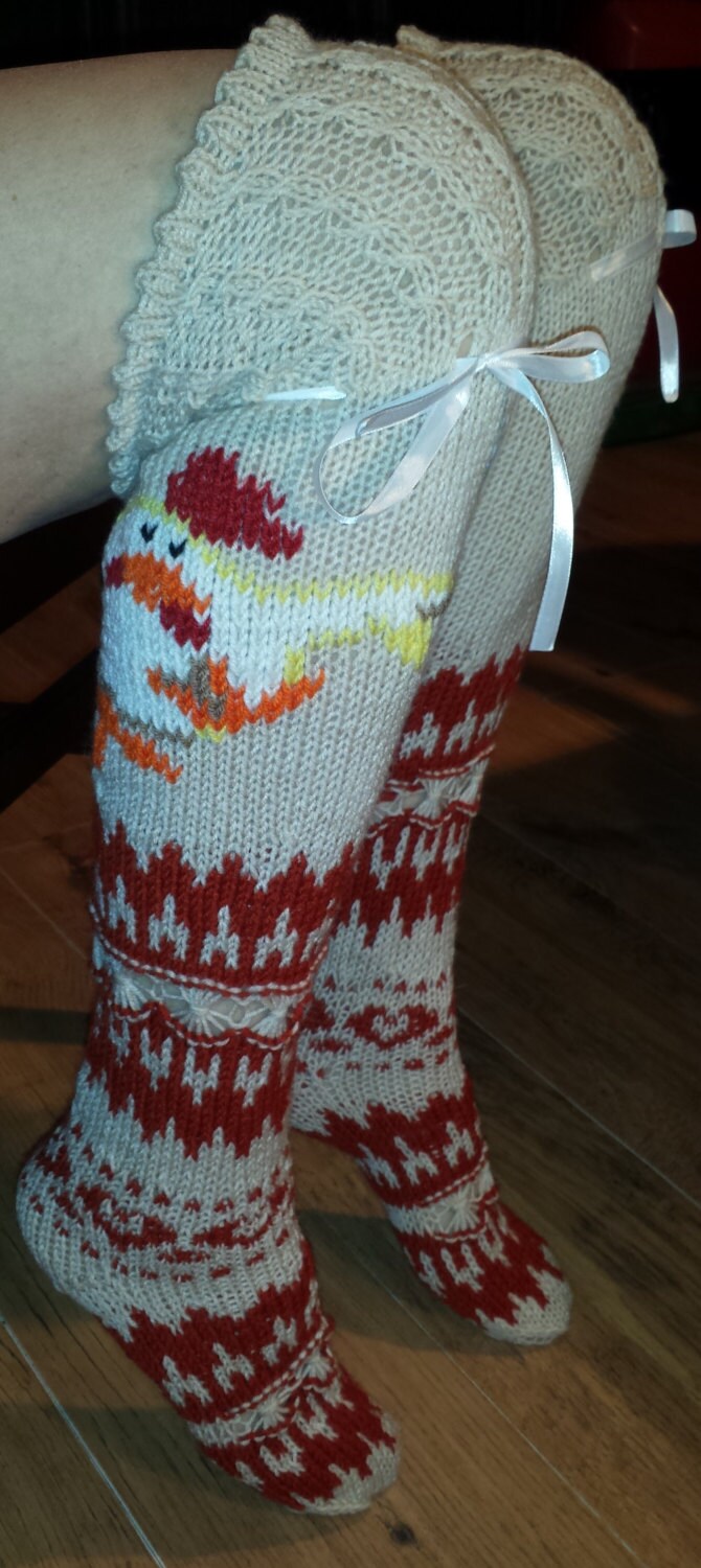 Chaussettes Tricotées 3D Avec Motifs Animaux - Coton Double épaisseur - Chaussettes Chaudes Et Amusantes Pour L'hiver