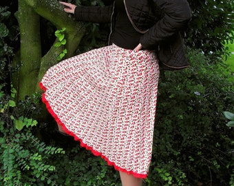 Country, Skirt,  handmade panel skirt M 40-42