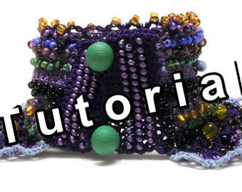 Muster, Anleitung Armband, Muster PDF, handgemachter Schmuck, Perlenarmband, Häkelanleitung, Häkelanleitung, Perlenmuster Viola