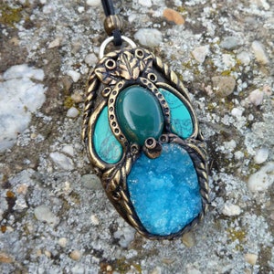 Handmade Pendant With Blue Stones Handmade Jewellery - Etsy