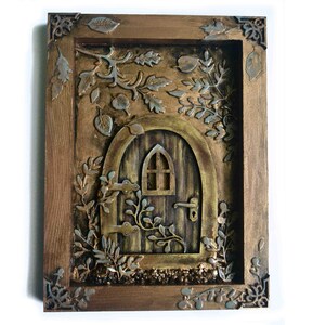 Handmade Fairy Door Wall Art: Elven Magic Forest Wooden Decor - Etsy