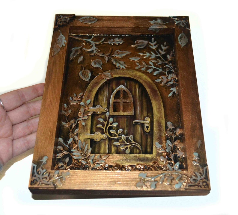 Handmade Fairy Door Wall Art: Elven Magic Forest Wooden Decor - Etsy