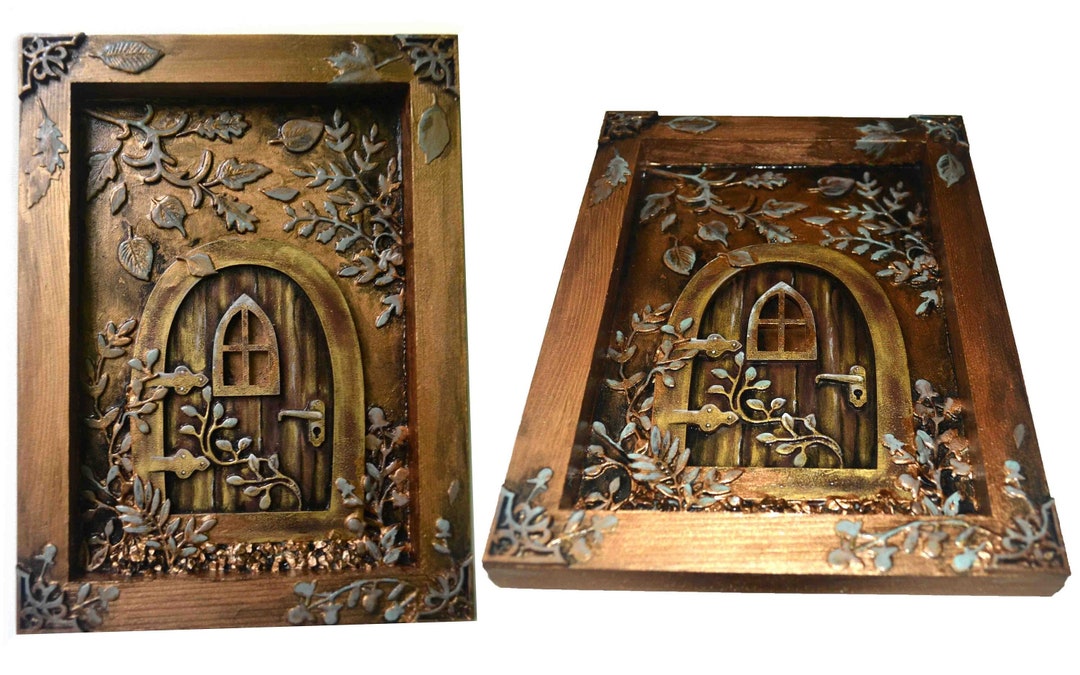 Handmade Fairy Door Wall Art: Elven Magic Forest Wooden Decor - Etsy