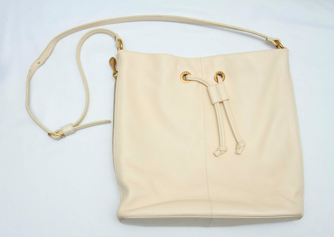 Hobo White Crossbody Purse Ivory Leather Bag Etsy