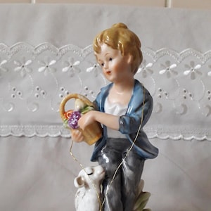 Vintage Boy With Lamb Figurine Made by 