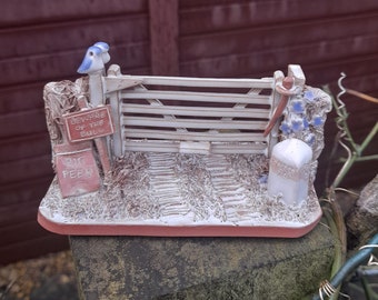VINTAGE - Studio Pottery Field or Barn Gate. Handmade by Rosemary Jones. Rustic Pottery. Great gift idea.