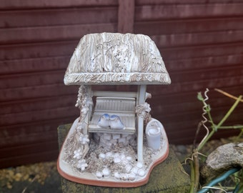 VINTAGE - Studio Pottery Wishing Well - Made by Rosemary Jones, Dorset. Rustic Pottery. Great gift idea.