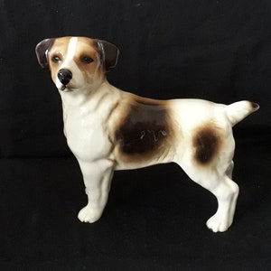 Vintage - Large JACK RUSSELL TERRIER Dog Ornament/Figurine - made by Coopercraft