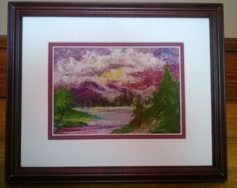 Dwelling Place  (needle-felted landscape fiber art)