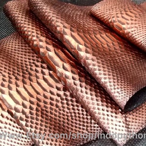 Echte Bronze Python Lederhaut: Weiche Schlangenhaut