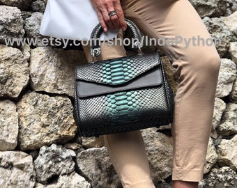 Handgefertigte Python Schlangenleder Tasche