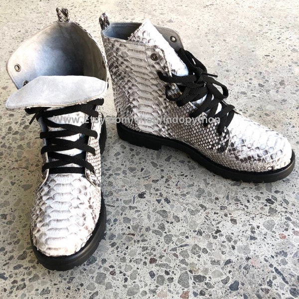 Python shoes #gray shoes #gray boots #python boots #unisex boots #woman boots #snakeskin boots #gift for her #snakeskin shoes #men boots