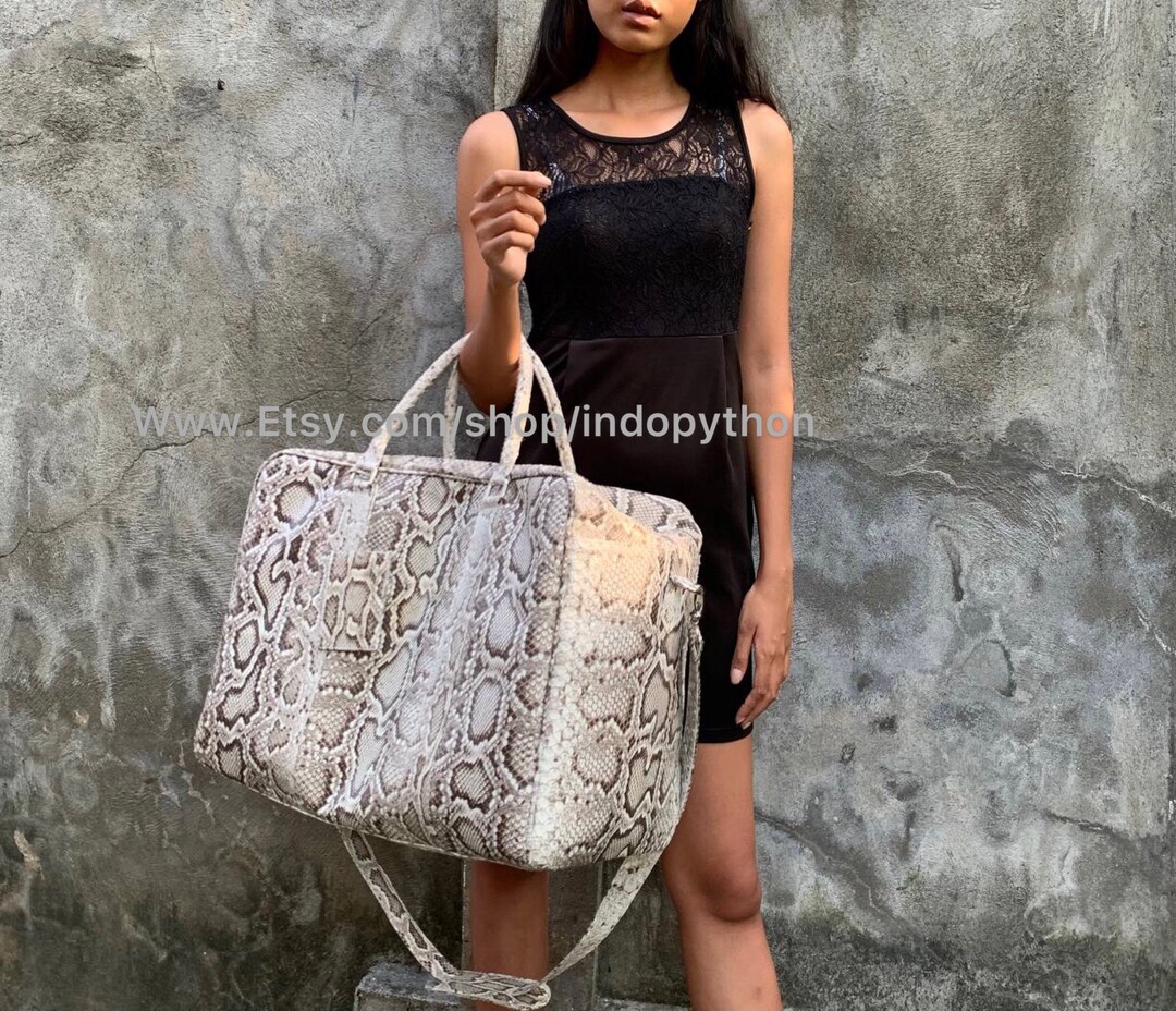 Travel Bag Anaconda Bag Big Bag Weekend Bag Snakeskin Bag Duffel Bag