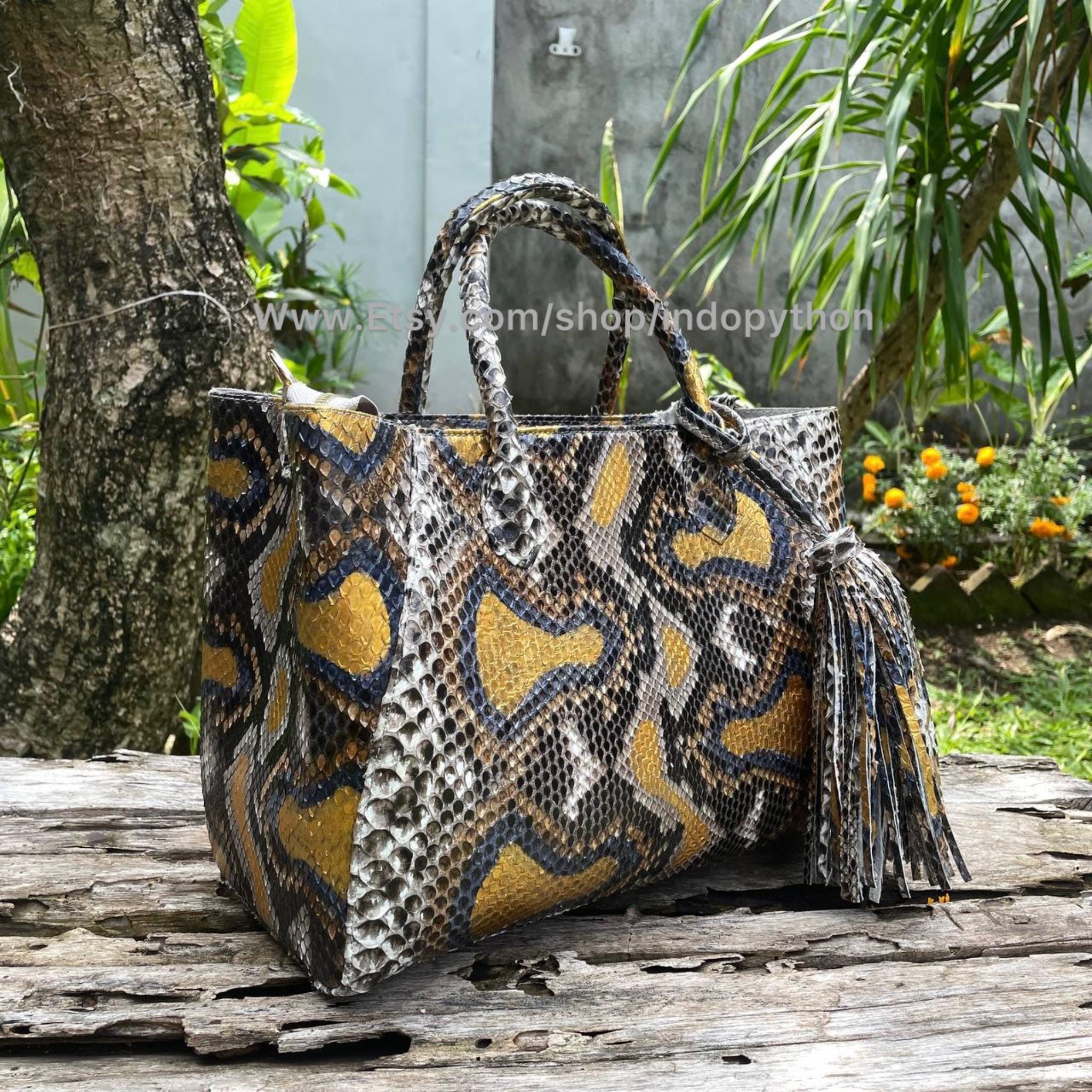 TODAYFUL  Python Purse Bag  パイソンバッグ Violin Python Crossbody Phone Purse - Lovard