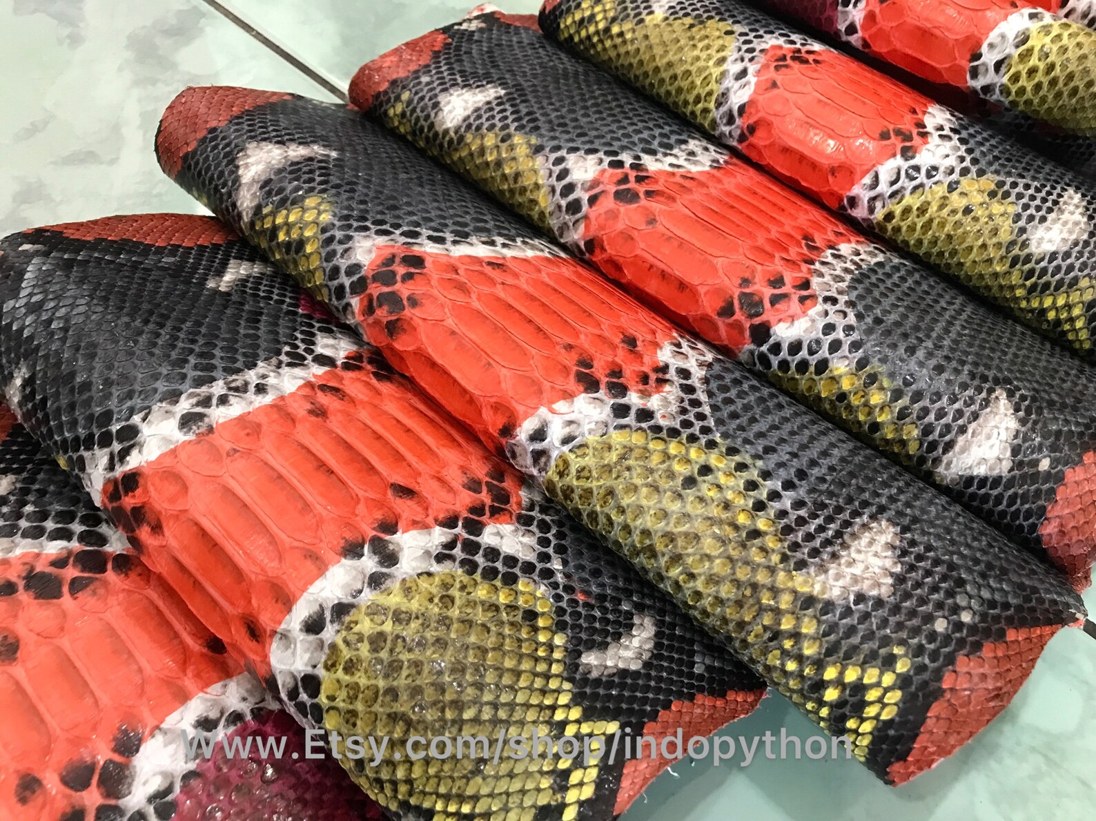 Genuine Python Leather, Natural Python Leather, Hide Snake Skin ...