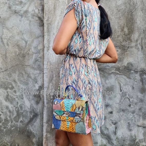 Rainbow snakeskin purse hotsell