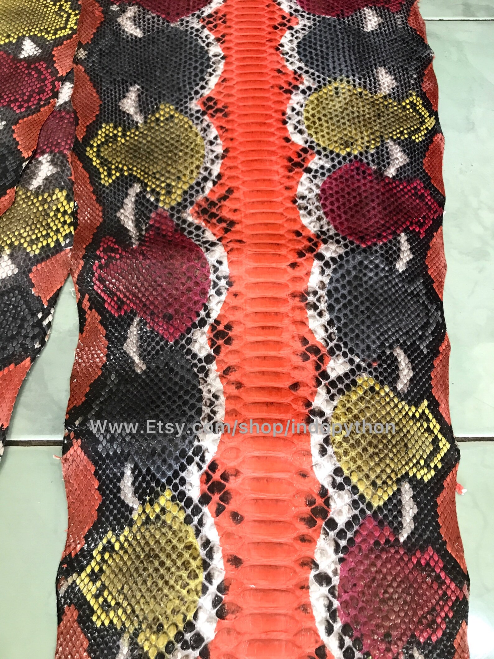 Genuine Python Leather, Natural Python Leather, Hide Snake Skin ...