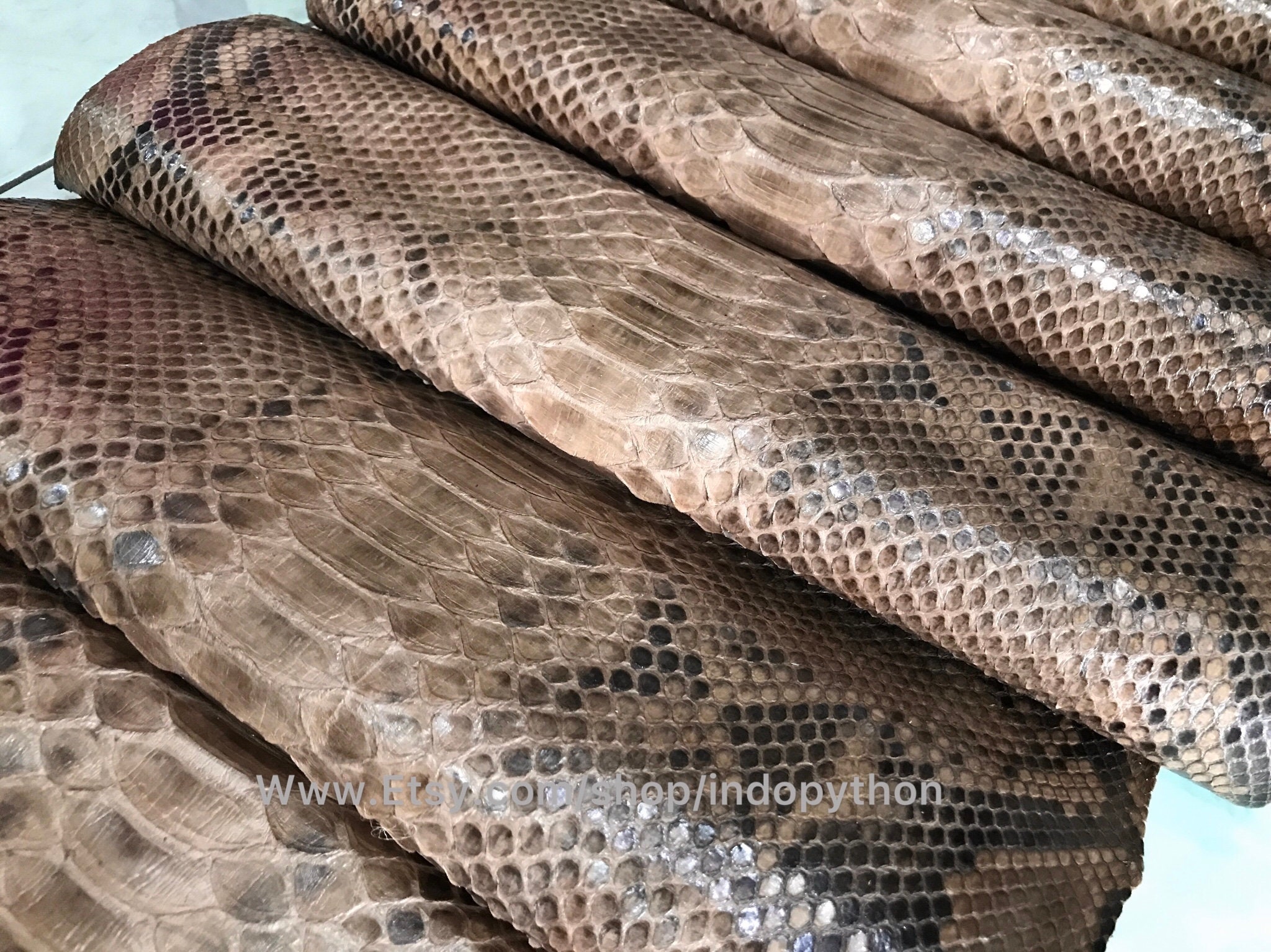 Cuero de pitón genuino, cuero de pitón natural, piel de serpiente oculta, piel de serpiente marrón, cuero de pitón real, piel de serpiente crema, cuero de pitón marrón