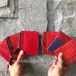 Card holder | Leather card holder | Slim card case | Namecard holder | Snakeskin card holder | credit card wallet | gift for him | wallet