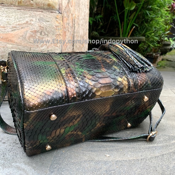 Python Bag green Leather Bag speedy Bag green Snakeskin Bag -  Canada