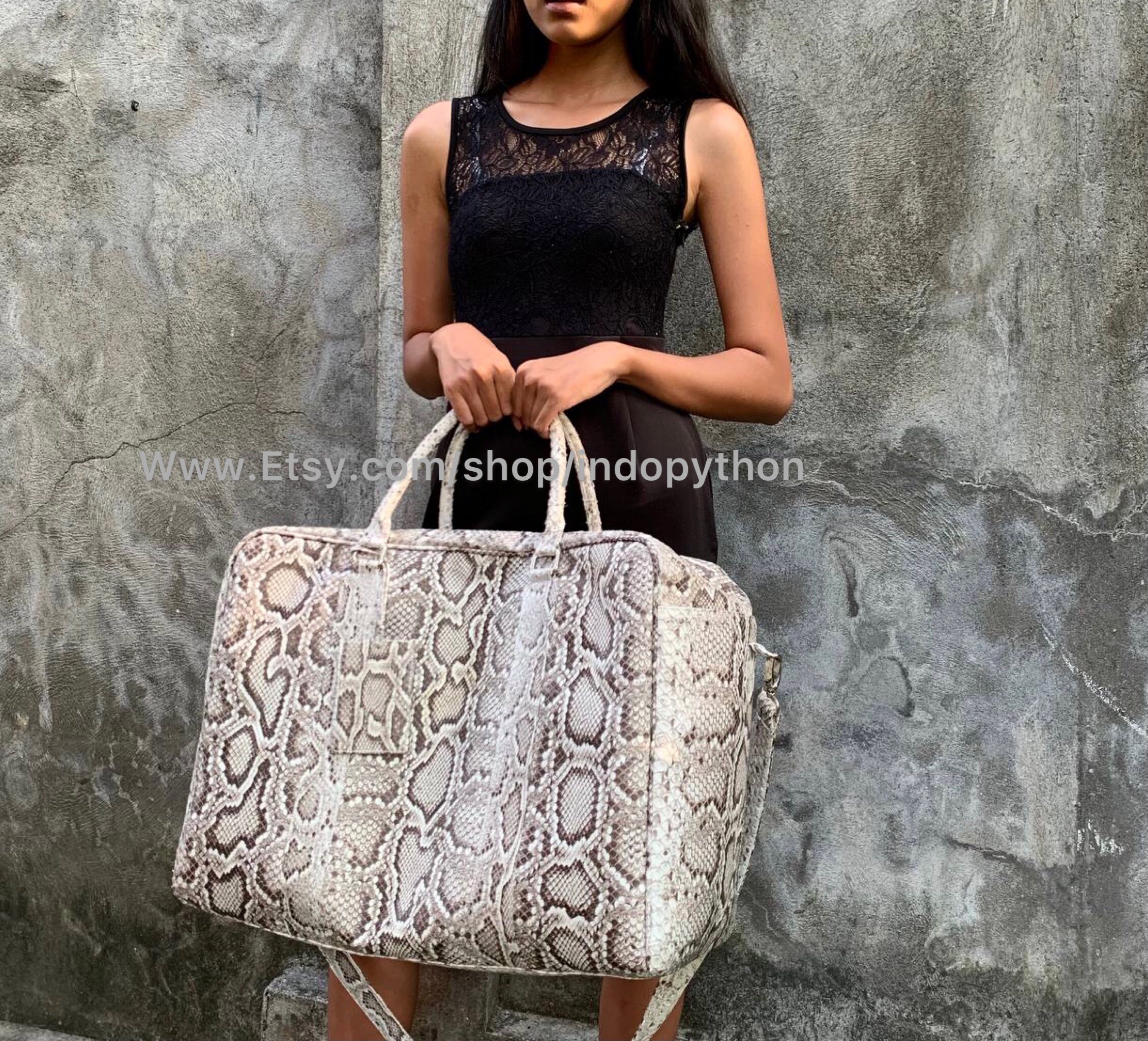 Travel Bag Anaconda Bag Big Bag Weekend Bag Snakeskin Etsy