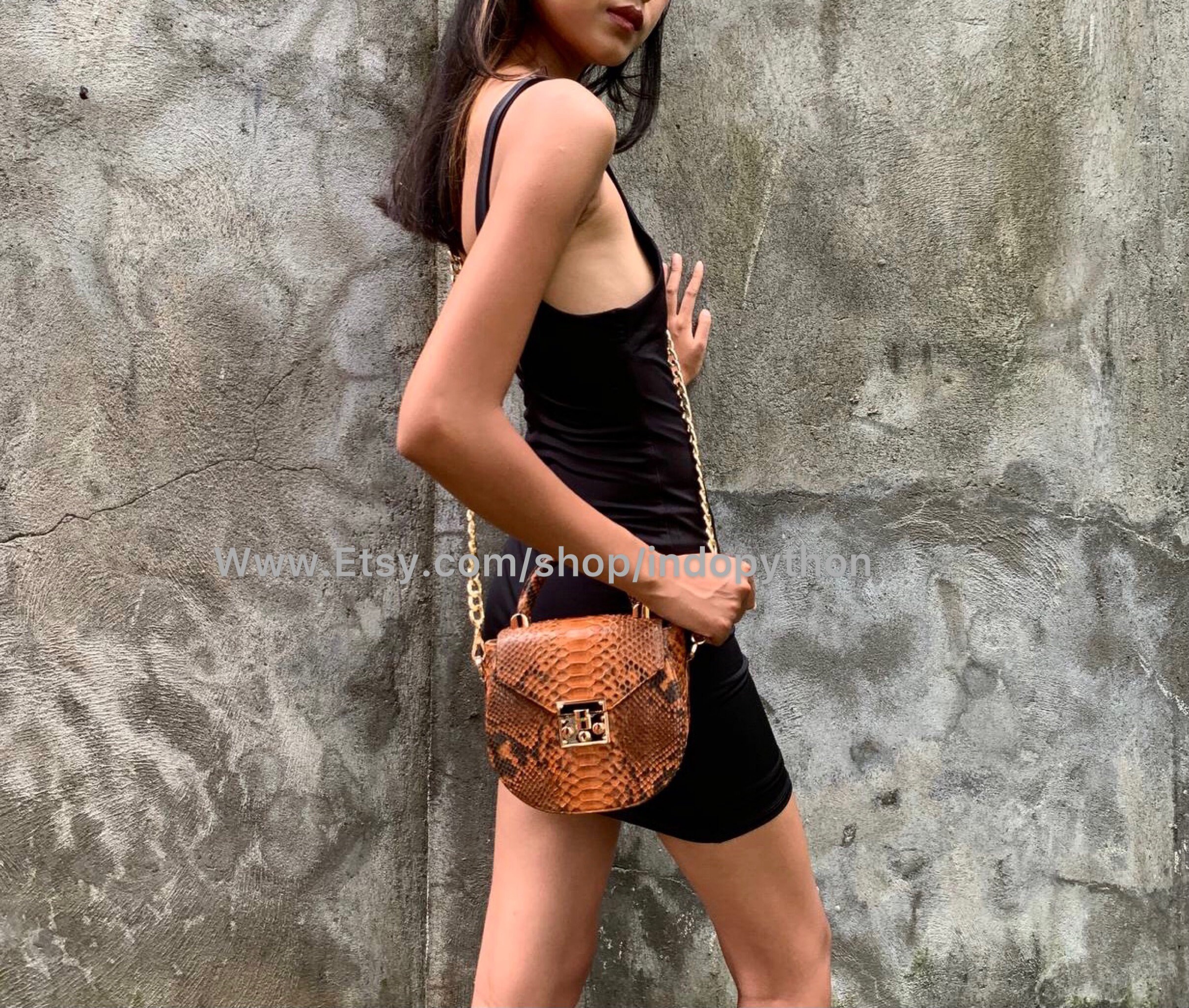 SUNREMY Python Leather One Shoulder Bag 【公式通販】