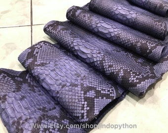 Echtes blaues Python Leder Fell: Echte Schlangenhaut