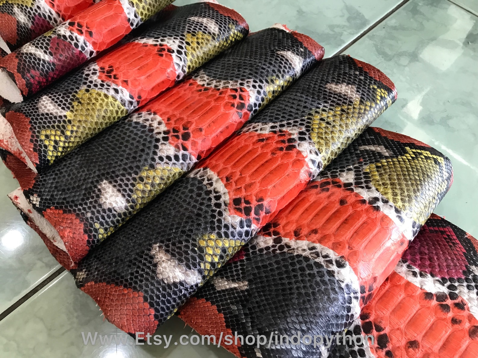 Genuine Python Leather, Natural Python Leather, Hide Snake Skin ...