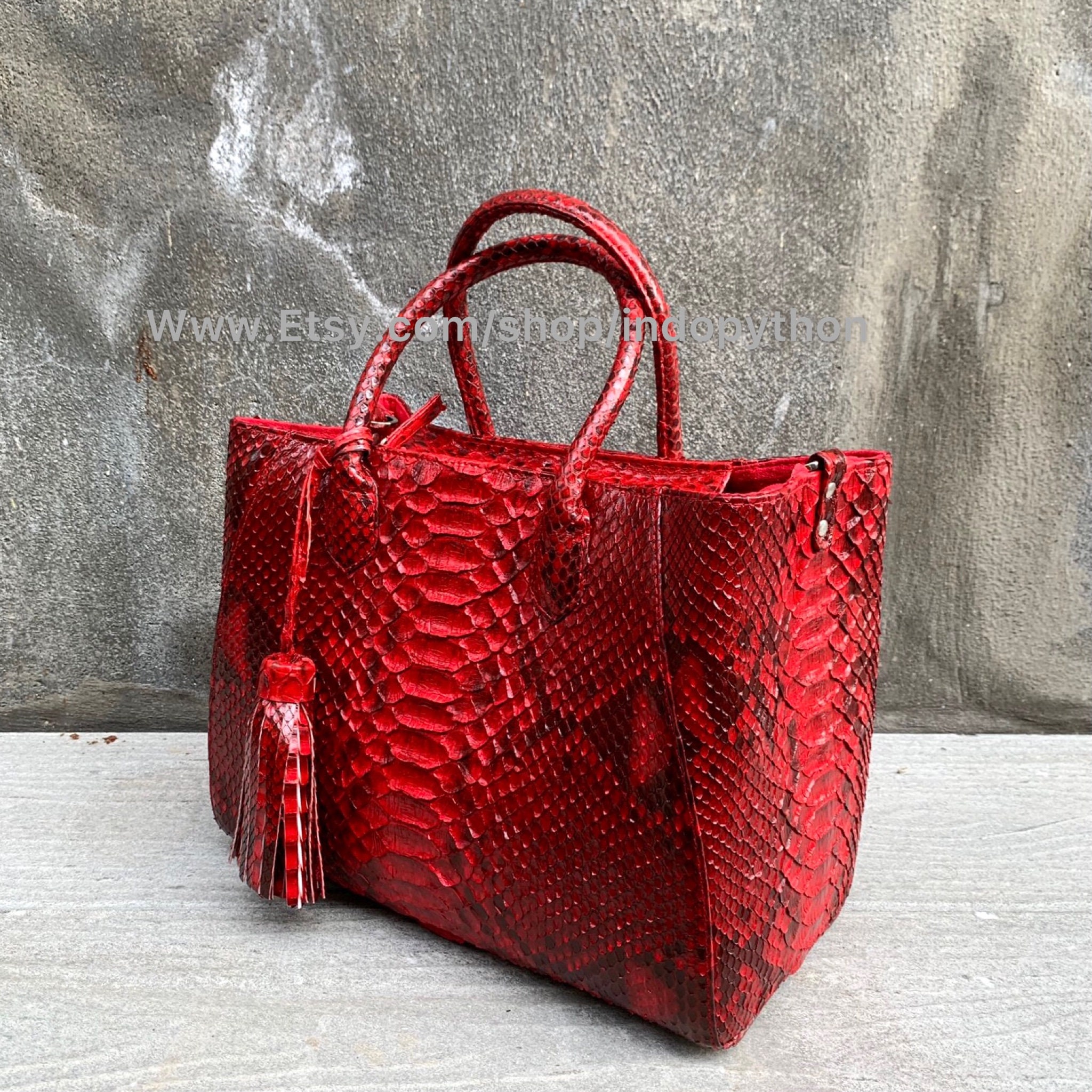Red python bag clearance