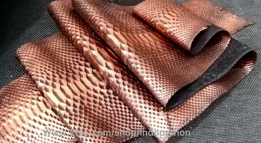 Genuine Python Leather Natural Python Leather Hide Snake Etsy