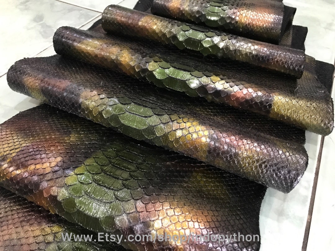 Genuine Python Leather, Natural Python Leather, Hide Snake Skin, Snake ...