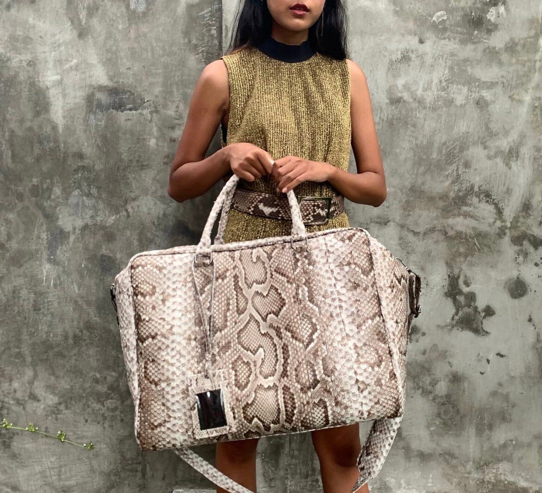 Travel Bag Anaconda Bag Big Bag Weekend Bag Snakeskin Bag Duffel Bag