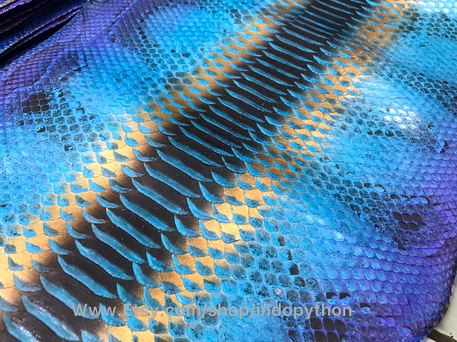 Genuine Python Leather Natural Python Leather Hide Snake Etsy