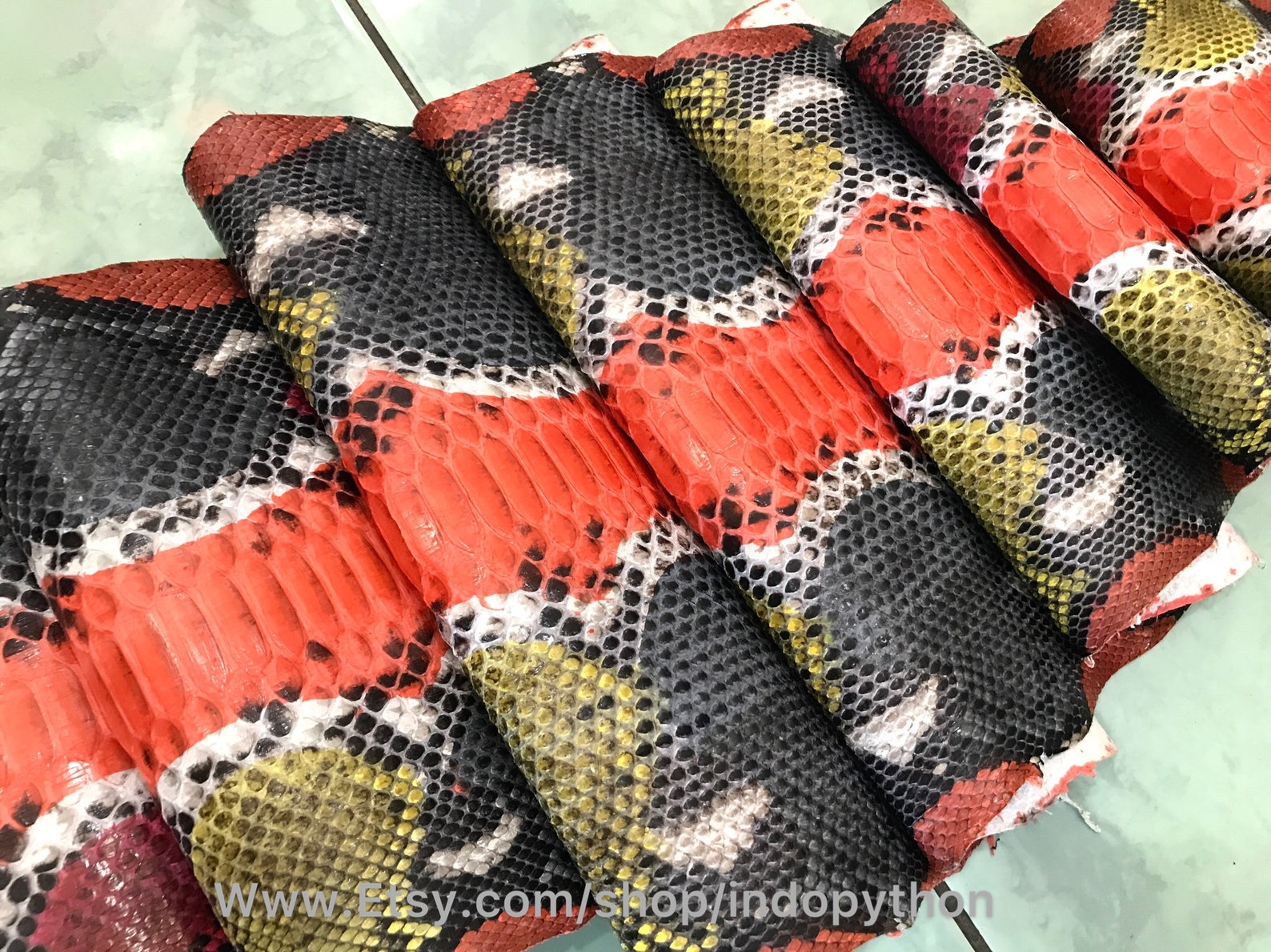 Genuine Python Leather, Natural Python Leather, Hide Snake Skin ...