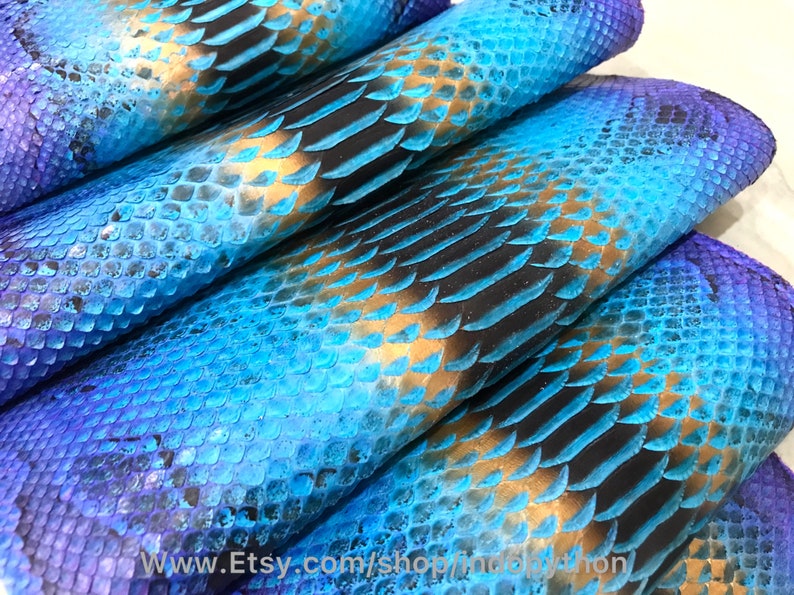 Genuine Python Leather Natural Python Leather Hide Snake Etsy