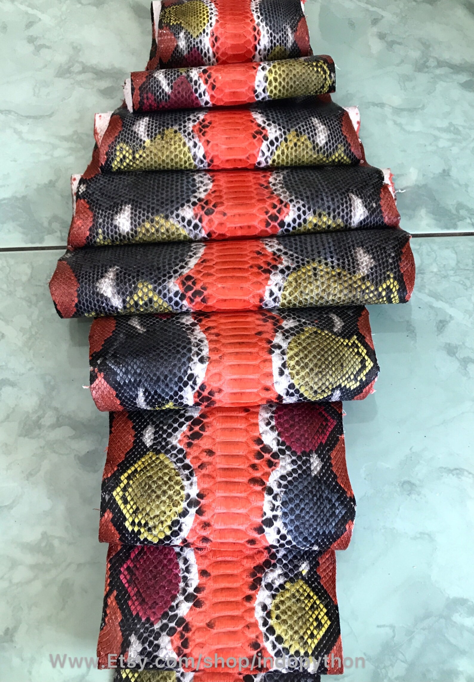 Genuine Python Leather, Natural Python Leather, Hide Snake Skin ...