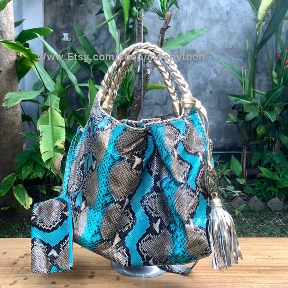 Blue snakeskin bag 2025