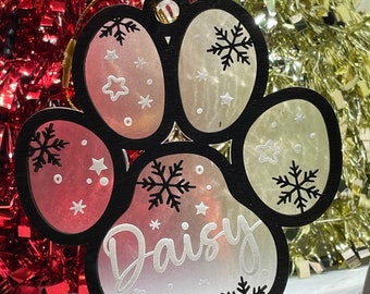 Personalized Dog Paw Ornament