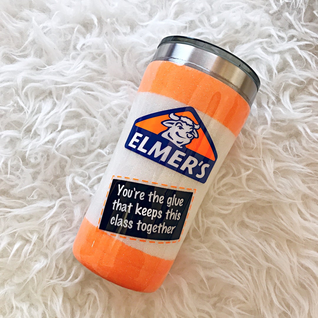 Glue Stick Tumbler, Glitter Tumbler, Glitter Cup, Glitter Mug, Teacher