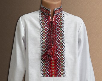 folk ucraniano vyshyvanka, camisa de niños étnicos, bordado ucraniano