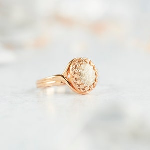 Temple Stone Crown Ring - Rose Gold <<< Free US Shipping>>>