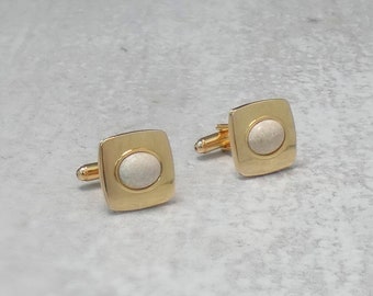 Temple Stone Modern Cufflinks - Gold <<< Free US Shipping>>>