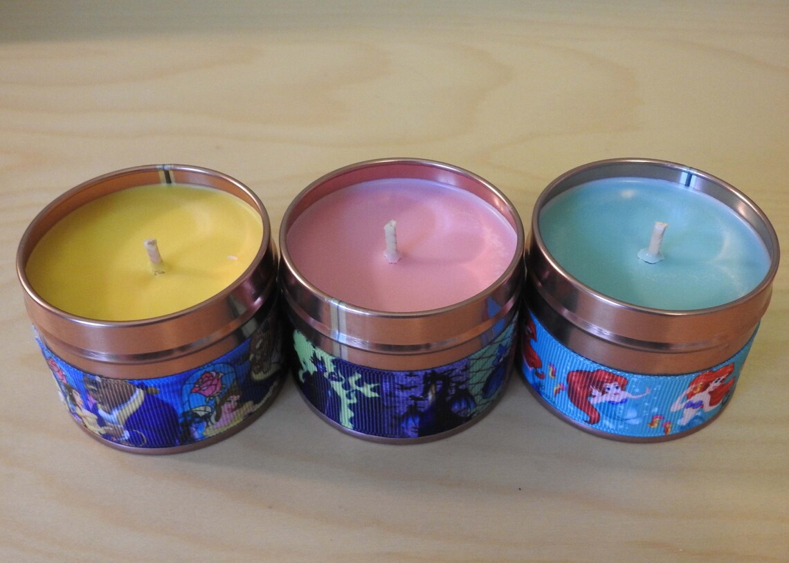 Disney Princess Themed Candle set Film themed candles Etsy