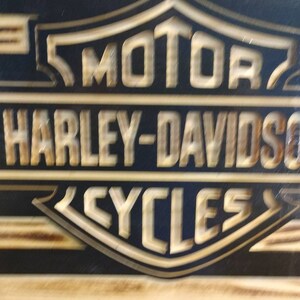Harley Davidson Wooden Flag Wooden Signs Custom Sign - Etsy