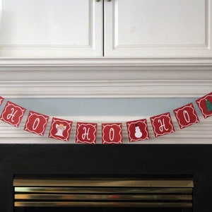 Merry Christmas Banner, Christmas Garland For Mantel, Christmas Fireplace Banner, Christmas Mantle Decor, Christmas Home Decor