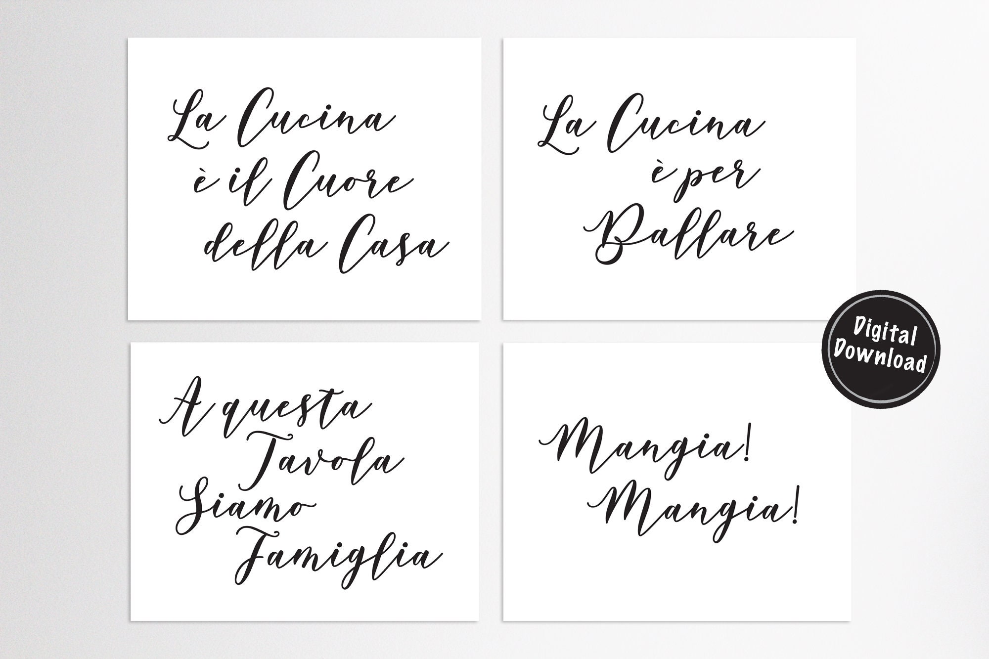 Printable Italian Decor Italian Prints Kitchen Italian | Etsy