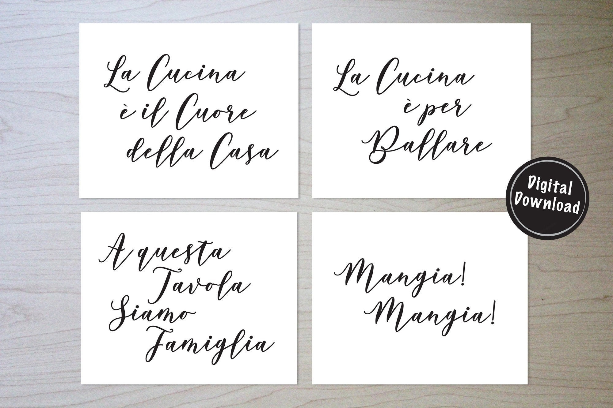 Printable Italian Decor Italian Prints Kitchen Italian | Etsy