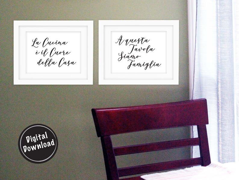 Printable Italian Decor Italian Prints Kitchen Italian | Etsy
